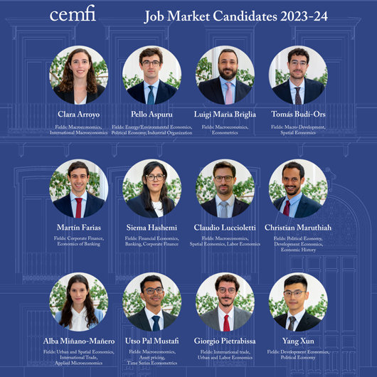 The list of CEMFI job market candidates now available on our website.